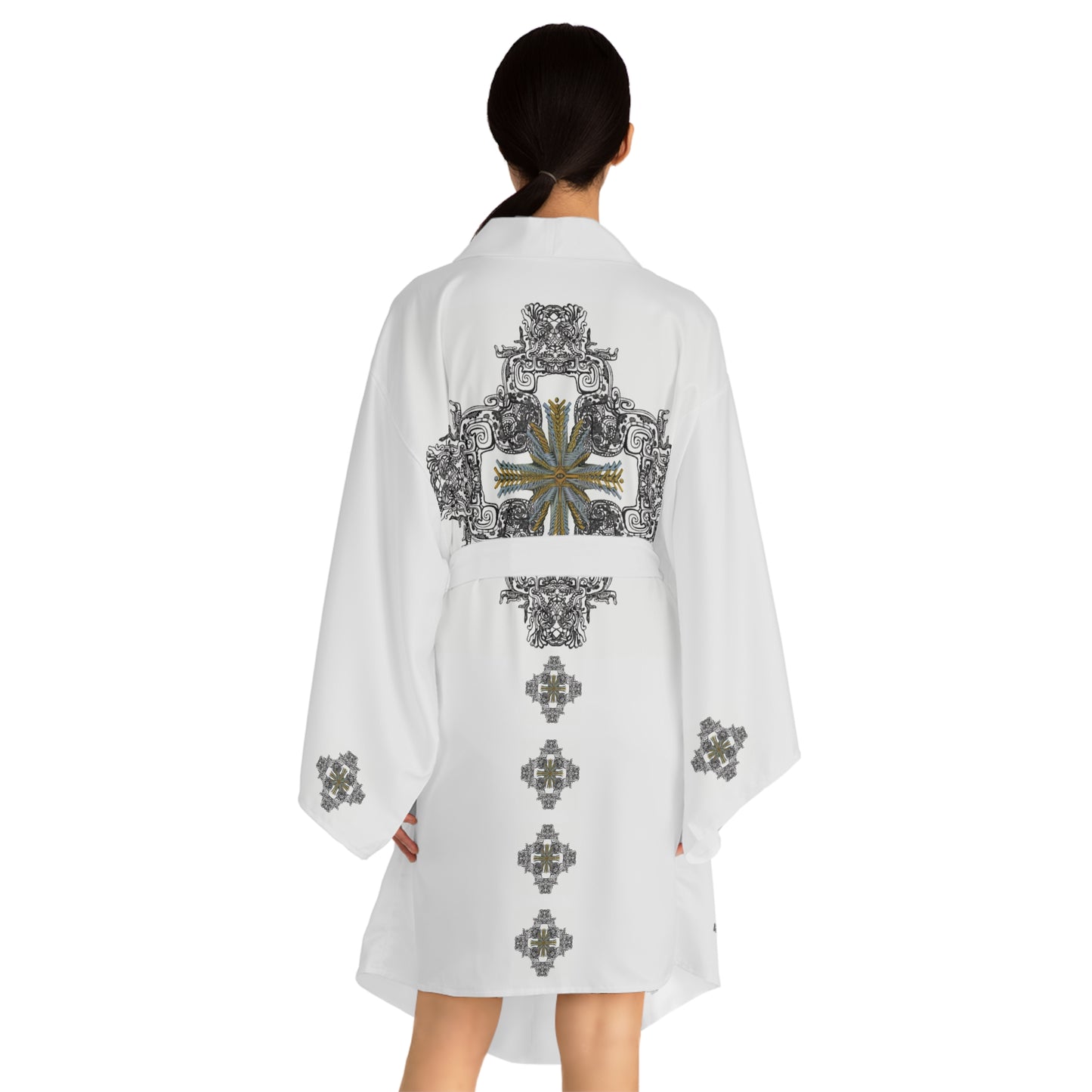 Long Sleeve Kimono Robe (AOP)